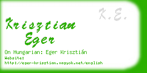 krisztian eger business card